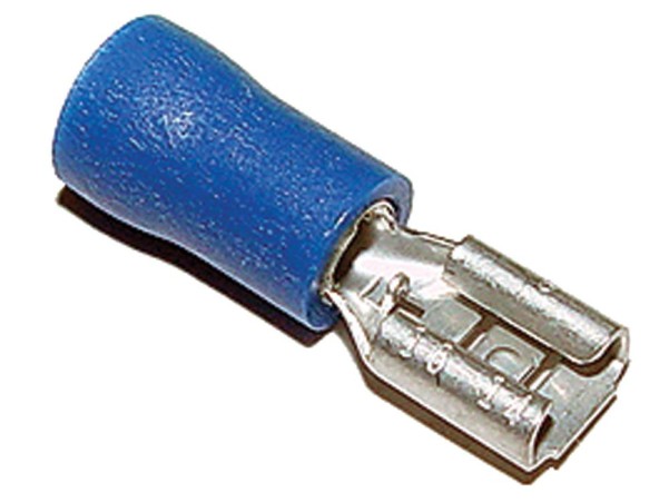 Flachsteckhülsen isoliert 4.8mm blau