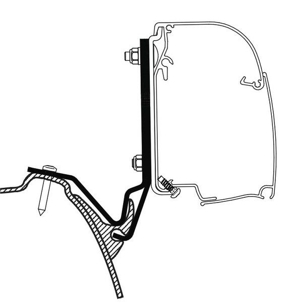 Adapter für Omnistor Markise 4200,Westfalia Kepler