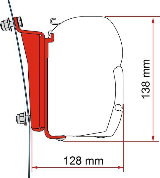 Fiamma F45 Wand-Montage-Adapter für Ford Transit H3/L3