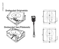 Handbremsadapter für VW T5-Safesockel mit drehbarem Drehsitz