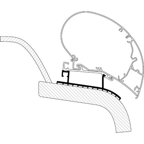 Eriba Touring Roof Top ab 2008 50611130 Adapter 300 cm