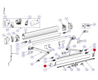 Thule Endkappen Frontblende Set 2-teilig links und rechts für Markise Omnistor 5200 - Farbe Eloxiert