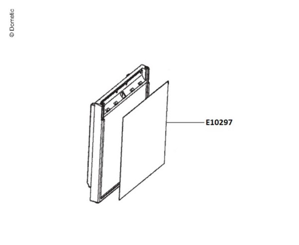 Silberne Dekorplatte für CRX0110/CRX1110E in der Grösse 635x490mm