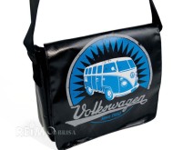 Sac à bandoulière VW Collect "Bulli" noir, en bâche de camion, 28x23x7cm