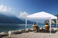 Camp4 Falt-Pavillon 3x3m mit Schnellaufbausystem für Urlaub und Freizeit