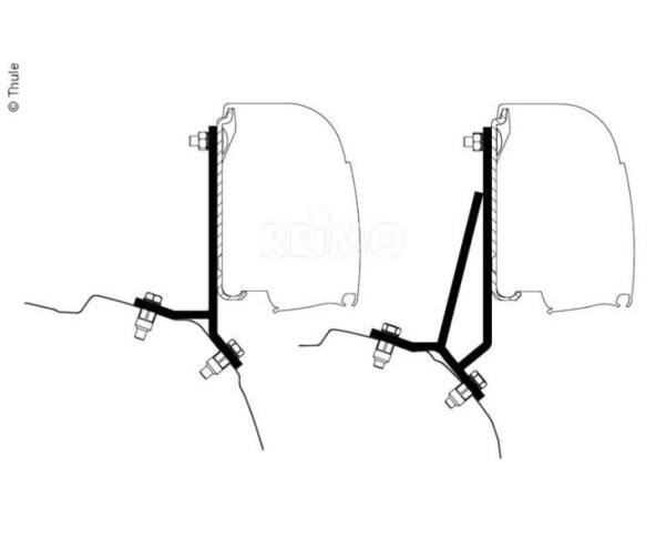 Adapter für Omnistor Markise - Ford Custom (2 Stk.