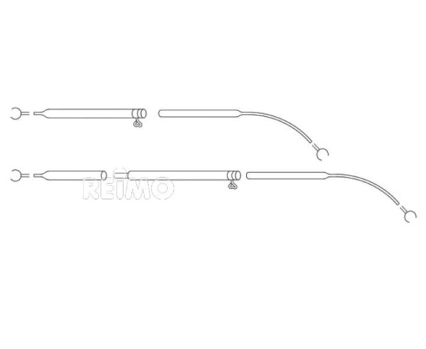 Stahl Spannstange für Dachauflagen, 110-160cm, 2-teilig mit Rohrschellen