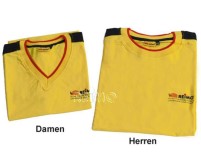 Damen T-Shirt in Gelb mit dem Aufdruck Reimo in Grösse L