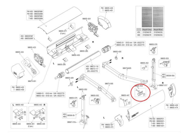 Fiamma Frontblende Walzenrutsche für F65 Fiamma Artikelnummer 98655-453