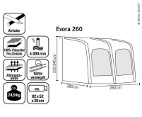 Aufblasbares Caravanvorzelt Evora PRO CLIMATE für wärmere Regionen