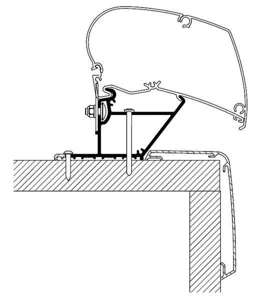 Thule Markisenadapter für Rapido Serie Compact 350cm