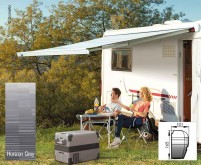 Dometic Perfect Wall 3800 Wandmarkise mit Horizon Grey Tuch, 600cm und weissem Gehäuse (12V)