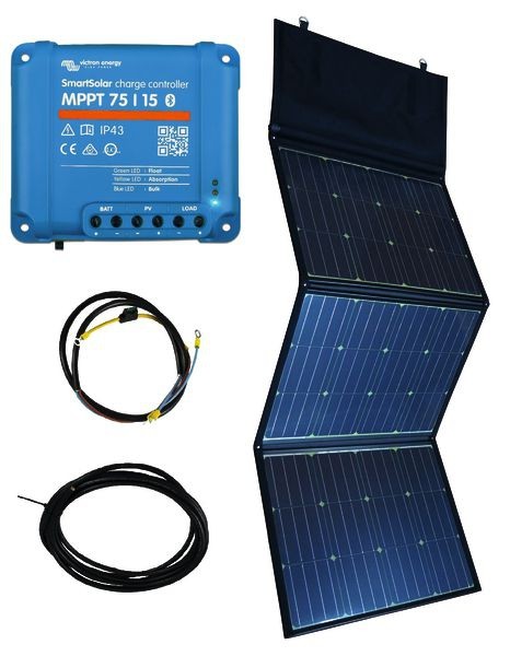 Einzelsolarmodul, faltbares Set inkl. Victron MPPT