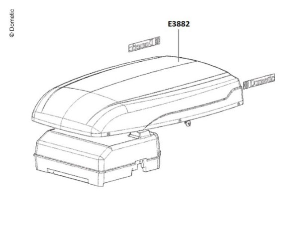 Abdeckhaube weiss für Klimaanlagen der Modelle B2100, B2200, B2500, B2600 und B3000