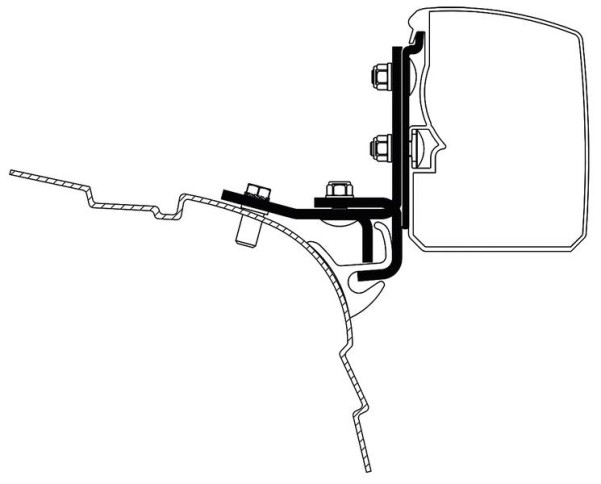 Thule Adapter für VW T5/T6 Minivan Multi Rail LWB (LHD) - 2 Stück