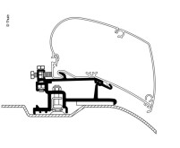 Adaptateur pour Ducato, version plate, 325cm de largeur d'auvent, Omn. 6002/6900