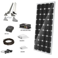 Carbest Solar-Komplettset 115W mit MPPT-Laderegler, Dachdurchführung und Befestigungsspoiler