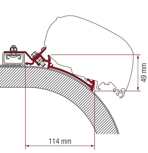 Adapter für Fiamma Markise F65 & F80 - Rapido Distinction