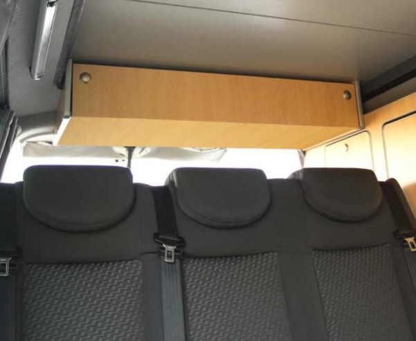 Dachhängeschrank für VW T6/T5 Sportcamper mit Reimo Schlafdach in Holzdekor Apfel