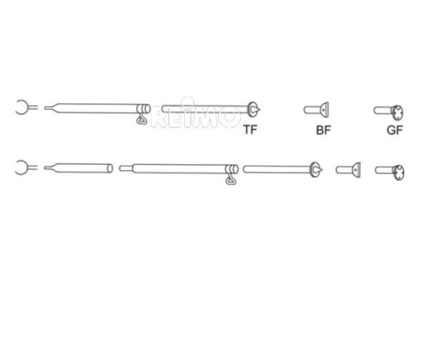 Aluminium Sturmstange 1.8-2.6m, 3-teilig mit Gelenkfuss