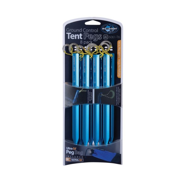 Ground Control Tent Pegs Blue STS Heirng (8 Stück)