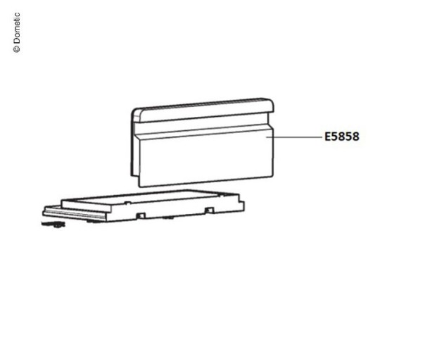 Gefrierfachklappe für Kühlschrank RMS84XX, Länge 389mm