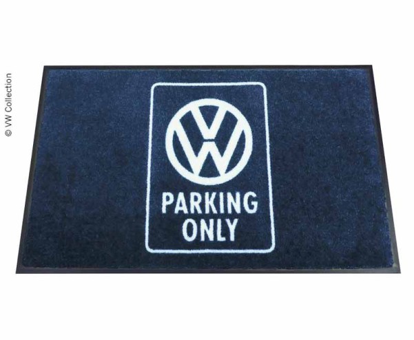 VW Collection Bulli-Türmatte Parking Only, blau, 75x50cm, 100% Nylon