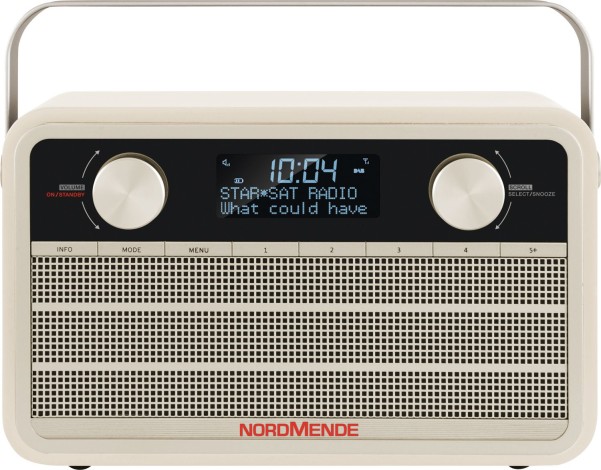 TechniSat Nordmende DAB+ Transita 120 Digitalradio im Retrolook mit 24-Stunden-Akku Beige