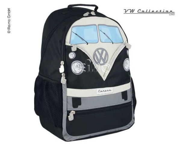 VW Collection Bulli-Rucksack schwarz 43x37x13cm aus Polyestergewebe