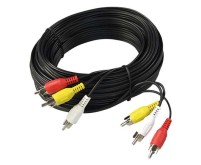 AV-Kabel 3-adrig, 10m, beidseitig Cinch-Stecker