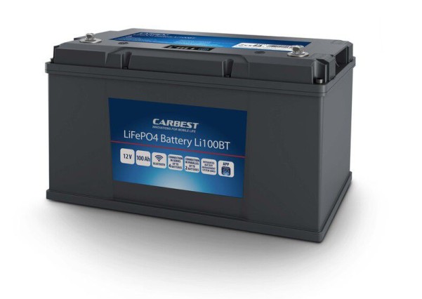 Lithium-Batterie Li100BT mit Bluetooth Technologie und integriertem Batterie-Management-System, 12V/