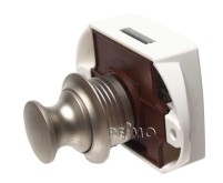 Serrure de meuble Push Lock argent, actionnement unilatéral. en vrac