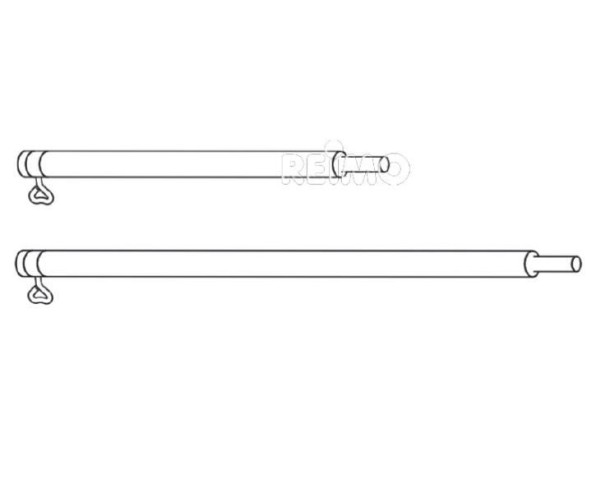 Aluminium Verlängerungsstange mit Premium Zwischenstücken, 50 cm Länge