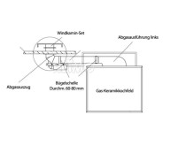 Winkelabgasführung links