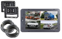 Rückfahrkamerasystem HD 1080p, 7“ 12/24 V Monitor und 2 HD Kameras