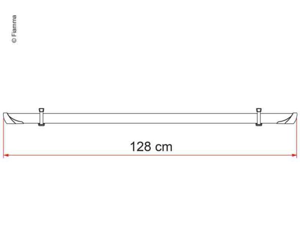 Fahrradschiene Rail Quick Pro 128 cm in Grau