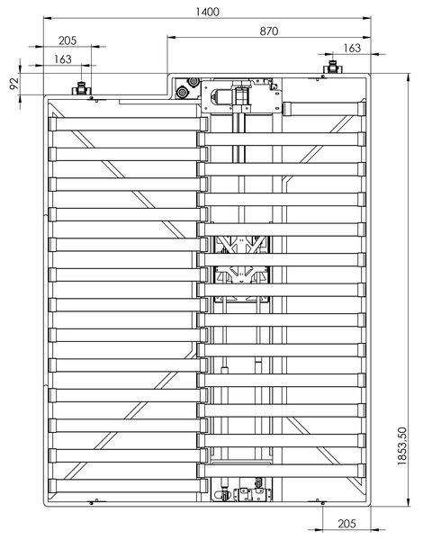 Elektrisches Hubbett für Vans und Reisemobile - 1760 x 1325 mm