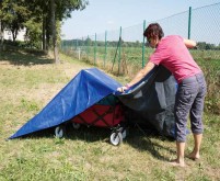 Blauer Schutz gegen Schmutz, Regen und Wind - Tarpaulin 4x6m