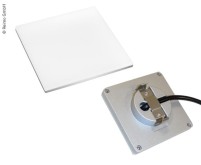 Flache LED-Panelleuchte mit Touch-Schalter und Dimmer, 60x60mm, weiss, 12V/1.8W, 3000K, 120 Lumen