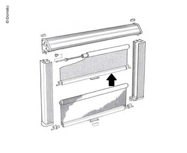 Verdunkelungsrollo 1050x530mm weiss für Rastrollo