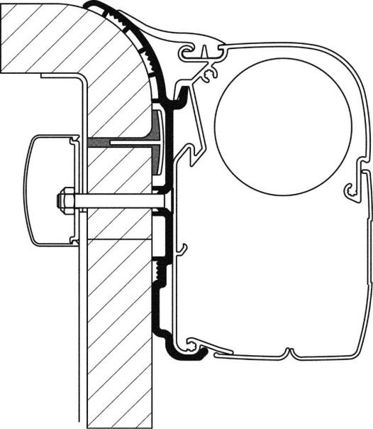 Bürstner S 5 5.00 m Adapter Thule