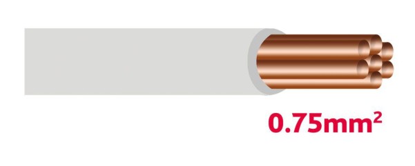 AYL Autolichtkabel 0.75mm2 grau