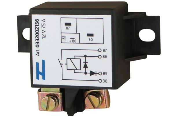 Relais Typ Bosch 12V 75A mit Lösch- und Sperrdiode