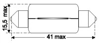 Jahn Soffittenglühlampe 24V 18W 15.5x41