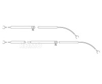 Stahl Spannstange für Dachauflagen, 110-160cm, 2-teilig mit Rohrschellen