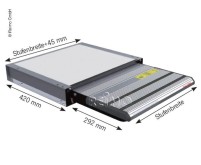 Elektrische Trittstufe aus Aluminium für Kastenwagen und Wohnmobile - 700 mm, 12 V