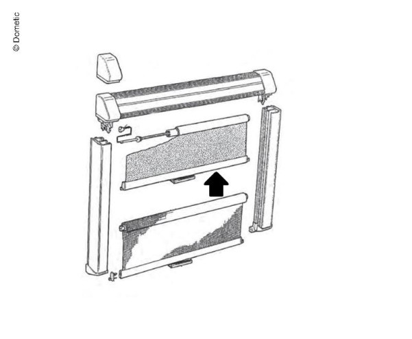 Seitz Verdunkelungsrollo grau für Rollo 2000 - Grösse 1330x700mm