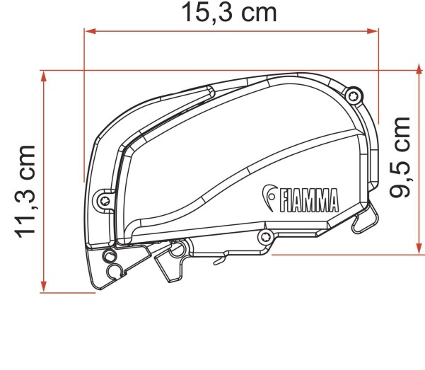 Fiamma F80s Ducato 320 Markise Gehäusefarbe Deep Black Tuchfarbe Royal Grey 320 cm