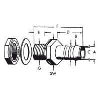 Tankanschluss gerade 10/12 mm Schlauchtülle, S