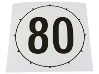 Spikes-Schild 80km/h